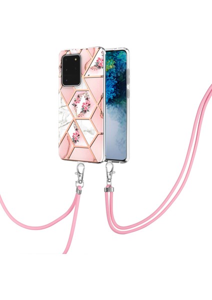 Samsung Galaxy S20 Ultra / S20 Ultra 5g Için Mermer Desenli Yumuşak Tpu Kordonlu Darbeye Dayanıklı Kılıf (Yurt Dışından)