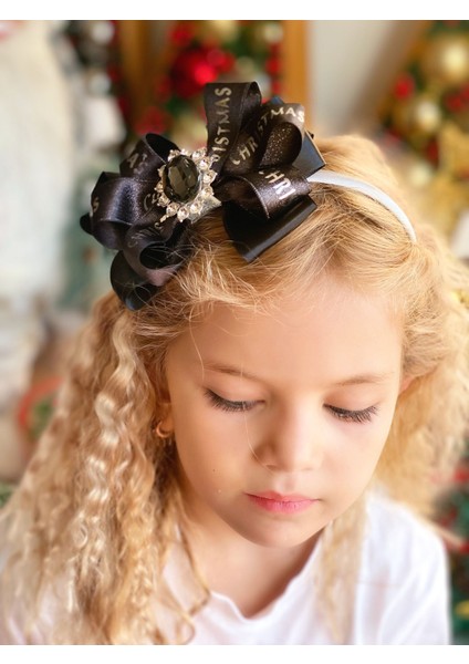 Christmas Tasarım Yılbaşı Simli Kristal Taş Broşlu Fiyonk Saten Taç Kutulu Yetişkin Çocuk Tacı fiyatları