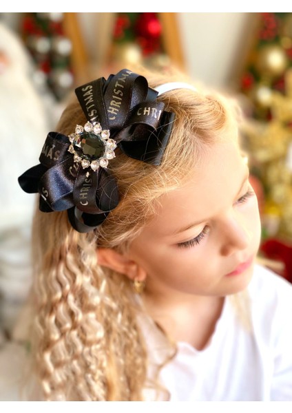 Christmas Tasarım Yılbaşı Simli Kristal Taş Broşlu Fiyonk Saten Taç Kutulu Yetişkin Çocuk Tacı modelleri