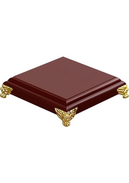 Çaydanlık Ekran Ev Dekorasyon Için Ahşap Kaide Standı 9.5x9.5x3.5 cm (Yurt Dışından)