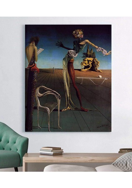 VeraStore Salvador Dali Women With A Head Of Rose Kanvas Tablo fiyatları
