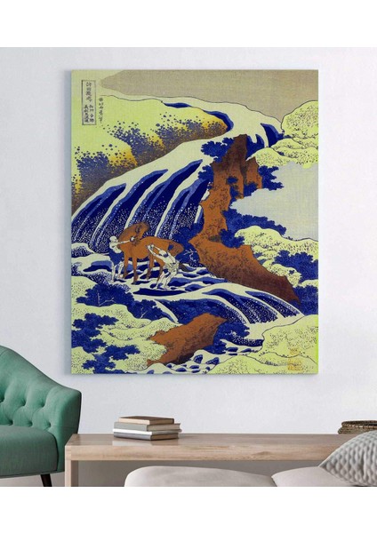 VeraStore Hokusai K. Yoshitsune'nin Atını Yıkadığı Yer Kanvas Tablo