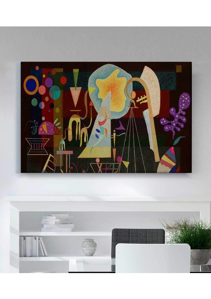 VeraStore Kandinsky W. Kanvas Tablo Sakinleşmiş Gerilim