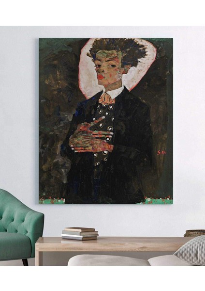 VeraStore Schiele E. Kanvas Tablo Otoportre