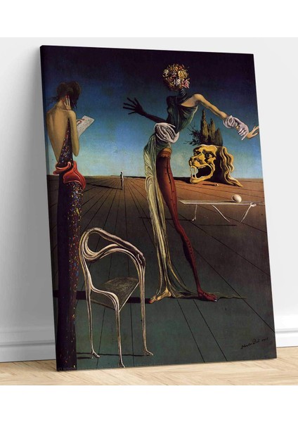 VeraStore Salvador Dali Women With A Head Of Rose Kanvas Tablo