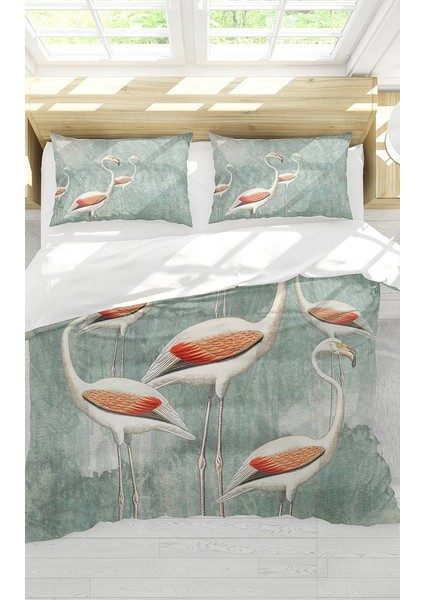 Flamingo Çift Kişilik Nevresim Seti