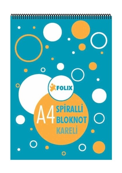 FOLIX A4 SPİRALLİ KARELİ BLOKNOT 80 YAPRAK