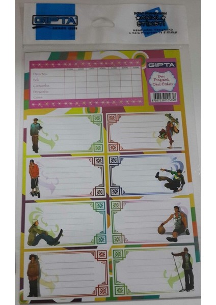 GIPTA OKUL ETİKETİ KARIŞIK