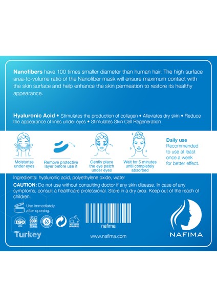 Hyalüronik Asit Nanofiber Kuru Gözaltı Maskesi modelleri