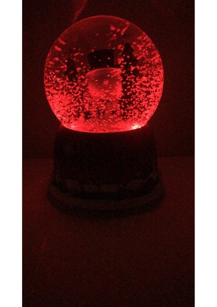 Yılbaşı Temalı Orta Boy Kar Küresi Işıklı Müzikli 12 cm modelleri