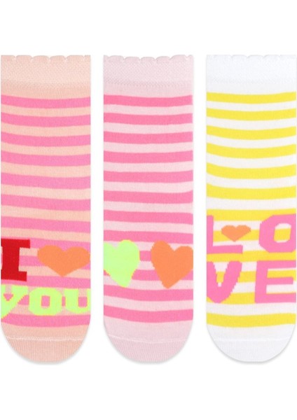 Çemberli Love Yazılı Kız Çocuk Çorabı 3lü Set fiyatları