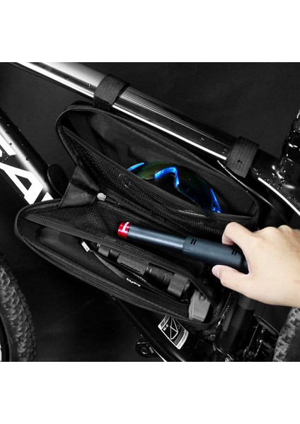 Mtb Çanta Paketi Bisiklet Aksesuarları Su Geçırmez Bisiklet Çantası Mtb Ön Çerçeve Ön Çerçeve Sert Kabuk Saklama Çantası (Yurt Dışından)