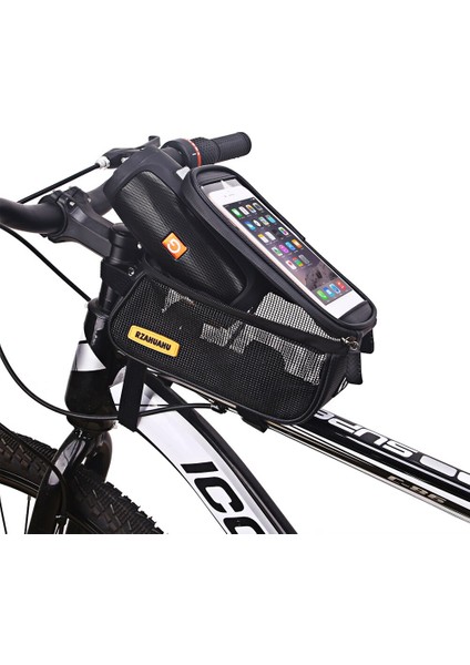 7in Bisiklet Çantası Çerçeve Ön Üst Tüp Bisiklet Çantası Su Geçırmez Dokunmatik Ekran Telefon Kılıfı Mtb Çerçeve Paketi Bisiklet Aksesuarları Bisiklet Parçası(Yurt Dışından)