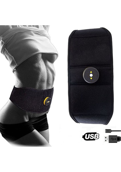 Vücut Zayıflama Kemeri Elektrikli Karın Eğıtmen Kas Stimülatörü Toner Kilo Kaybı Yeni Akıllı Ems Fitness Titreşım Kemeri Unisex (Yurt Dışından)
