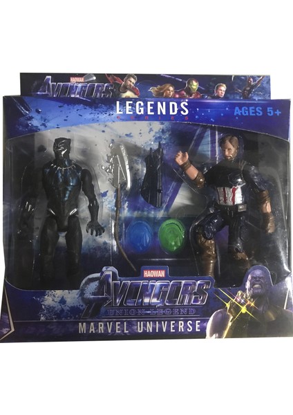 Işıklı Legend Series Avengers K. Amerika ve Black Panter Figür fırsatları