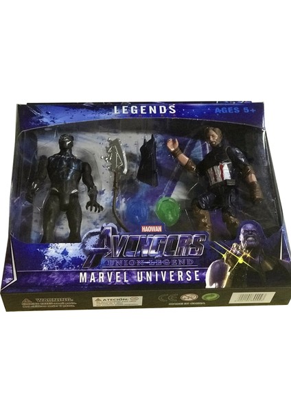 Işıklı Legend Series Avengers K. Amerika ve Black Panter Figür indirimleri
