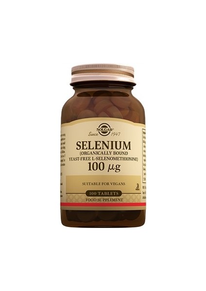 ** Outlet Ürün ** Solgar Selenium 100MCG 100TB Skt:06/23