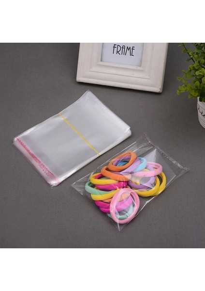 12x25+5 cm. (12*30) 100 Adet - Şeffaf Bantlı Yapışkanlı OPP Jelatin Poşet