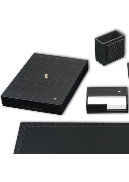 740-11 Woven Hakiki Deri ve Hasır Kaplama Sümen Takımı Siyah fiyatları