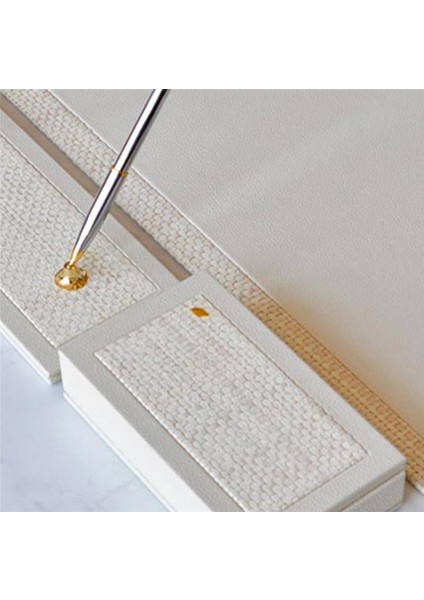 740-29 Woven Hakiki Deri ve Hasır Kaplama Sümen Takımı Fortuna Krem modelleri