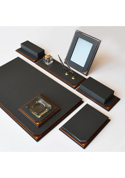 780-11 Cornery Hakiki Deri ve Ağaç Kaplama Sümen Takımı Siyah modelleri