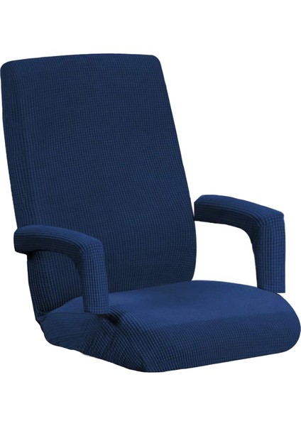 Ev Ofis Bilgisayar Sandalye Tam Gerilebilir Döndürme Sandalye Koltuk Kapağı Navy L (Yurt Dışından)