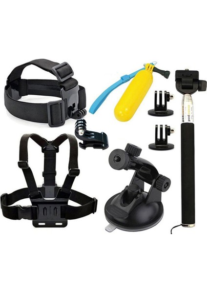 ST009 9 Parça Tüm Sjcam SJ4000 Eken H9R Gopro 11 Hero 10 Aksiyon Kameralarla Uyumlu Başlangıç Seti
