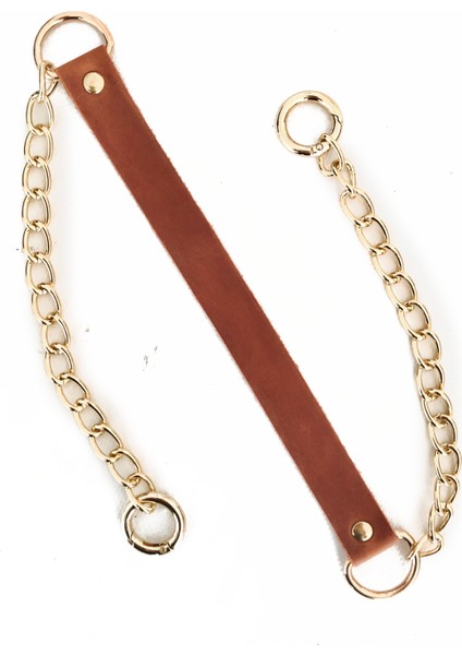 Atölyesi Deri Ve Zincir Yaylı Halka Takım Çanta Sapı 75 Cm Aksesuar