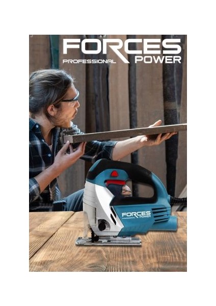 Forces Power Germany Master Jigsaw X-Torq Otomatik Şanzıman 4000 W Dekupaj Testere Profesyonel 10 Adet Testereli