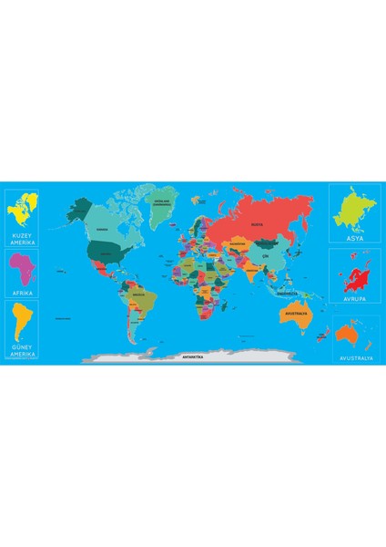 Renkli Dünya Haritası fiyatları
