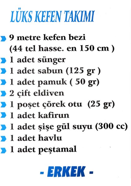 Cenaze Levazımatı - Erkek