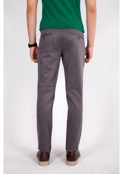 Gri Likralı Slim Fit Erkek Keten Pantolon indirimleri