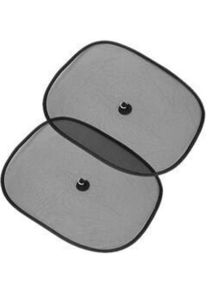 Oto Yan Cam Perdesi Vantuzlu Siyah