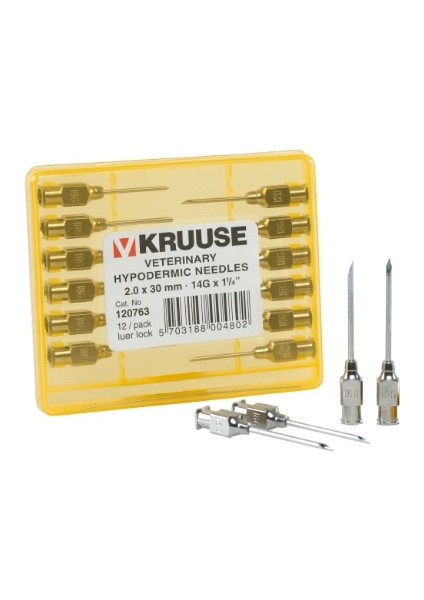 Enjektör Iğnesi 2.0 x 30 Mm. (14GX1¼) 12 Adet