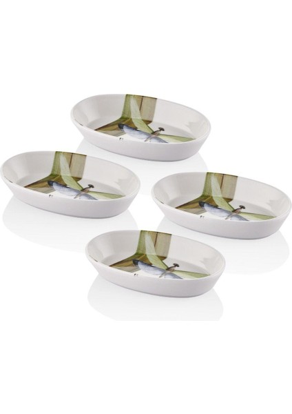 Blanche Çukur Servis Tabağı 4 Lü Set 17X10 cm BLN0007