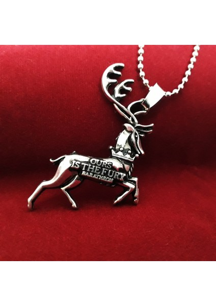 Gümüş Renk Geyik Kolye