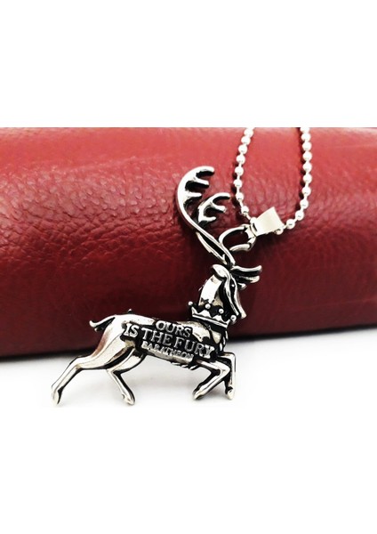 Gümüş Renk Geyik Kolye modelleri