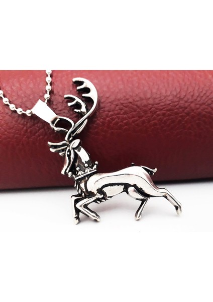 Gümüş Renk Geyik Kolye fırsatları