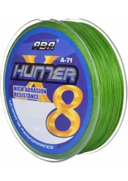 Aba Hunter Hunter X8 8 Kat Örgü Ip Misina 300 mt Yeşil Renk (0,8 Numara  0.148 Mm)