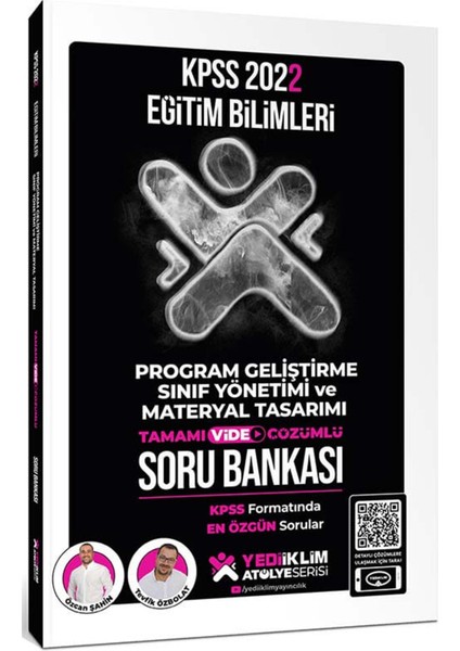 2022 KPSS EB Atölye Serisi PG Sınıf Yönetimi Materyal Tasarımı Video Çözümlü Soru Bankası