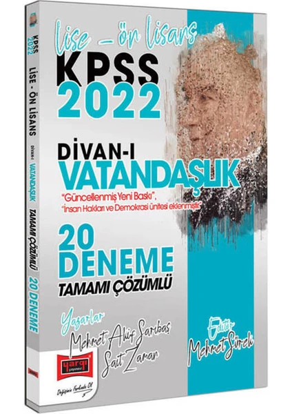 Yargı Yayınevi  2022 KPSS Lise Ön Lisans Divanı Vatandaşlık Tamamı Çözümlü 20 Deneme