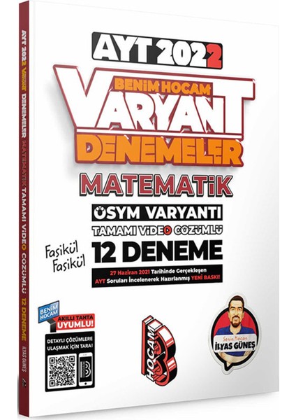 2022 AYT Matematik Tamamı Video Çözümlü 12 Deneme Sınavı