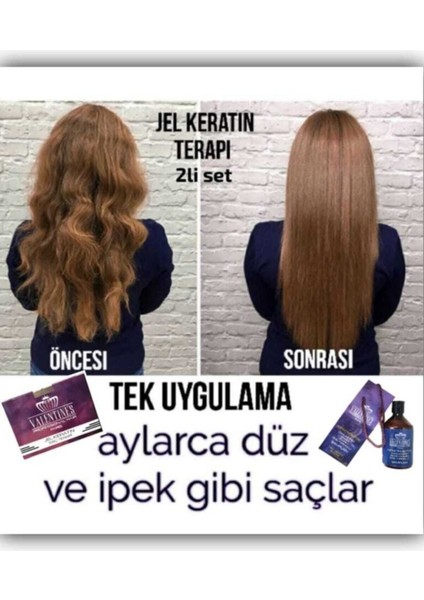 Valentınes Jel Keratin 2li Set Jel Keratin+Keratin Botox Şampuan Brezilya Fönü