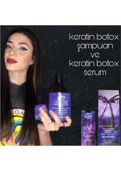 Valentines Professional Keratin Botox Onarıcı Bakım Şampuan ve Serumu 2li Set