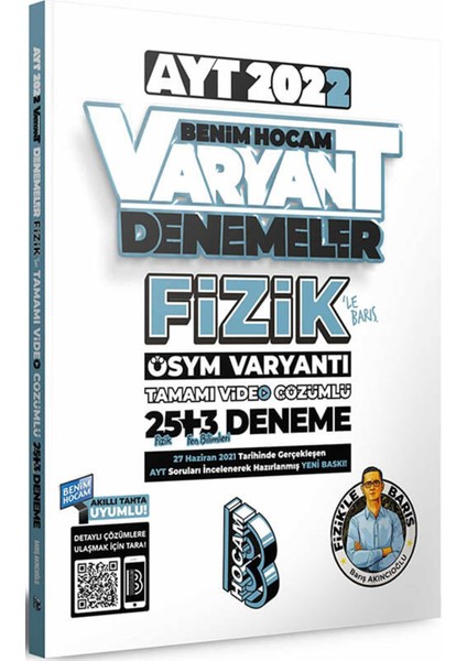2022 AYT Fizik Tamamı Video Çözümlü 25 + 3 Deneme Sınavı