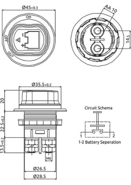 İndel B Akü Elektrik Devre Kesici Şalter Mini fiyatları