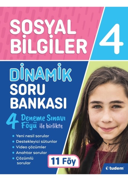 Tudem Yayınları 4, Sınıf Dinamik Sorular Matematik+Sosyal+Fen+Türkçe+Tüm Ders Kılavuz Deneme Seti 2022