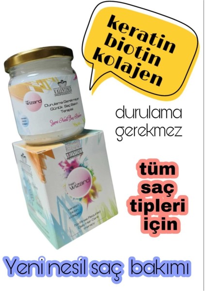 Hair Wizard Bio+ Butter Kepeklenen Ve Dökülen Saçlara Özel / Keratin Biotin İçeren Mükemmel Formüllü