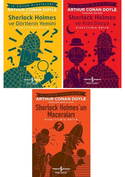 Sherlock Holmes Çocuk Klasikleri 3 Kitap Set / Dörtlerin Yemini - Kızıl Dosya - Sherlock Holmes'un Maceraları