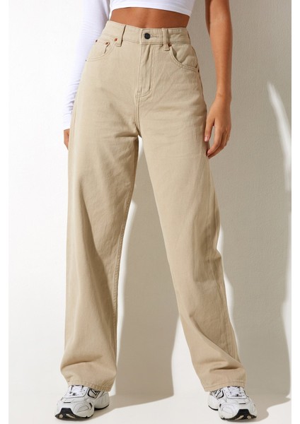 Mad Girls Bej Palazzo Jean MG1247 modelleri